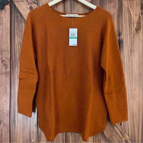 NWT Michael by Michael Kors Orange Sweater Size Large (Color: Maple Leaf) - Picture 1 of 4